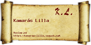 Kamarás Lilla névjegykártya